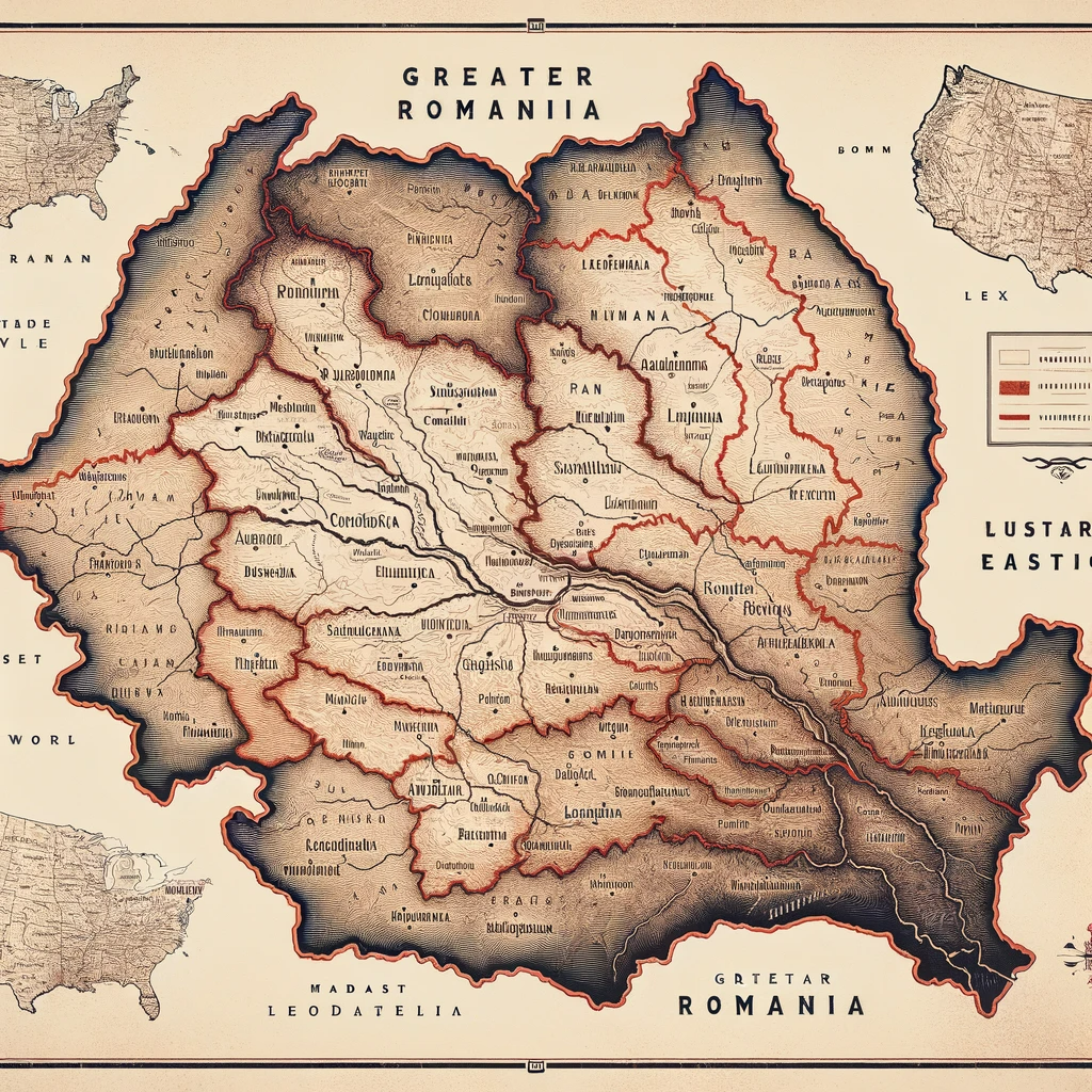 карта Великая Румыния