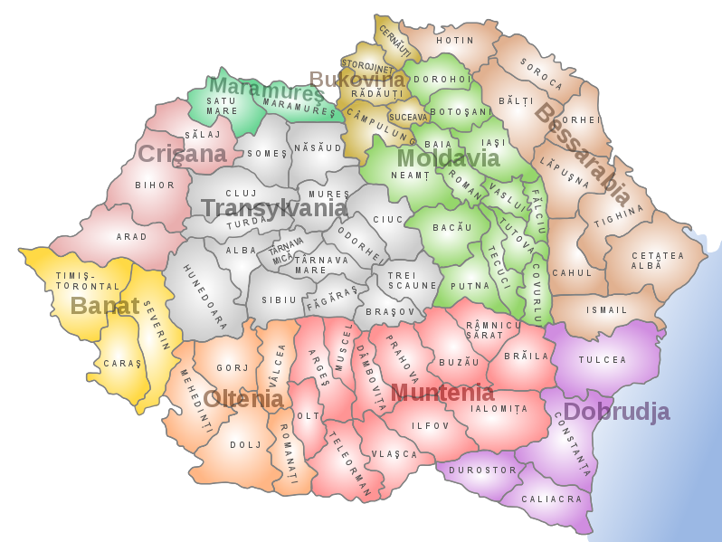 карта Великая Румыния 1940