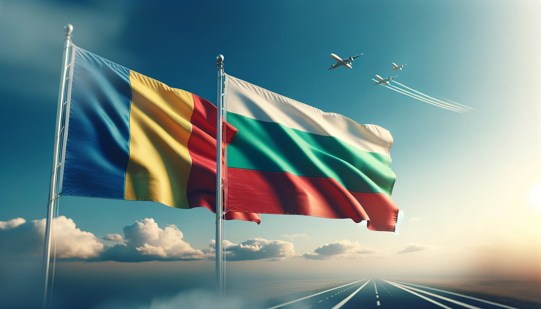 флаг Румынии и Болгарии
